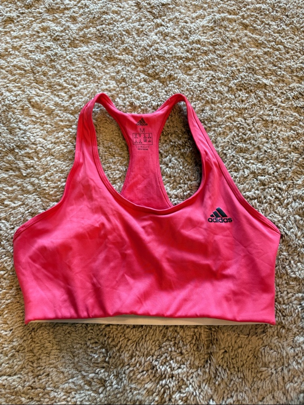 adidas pink sports bra